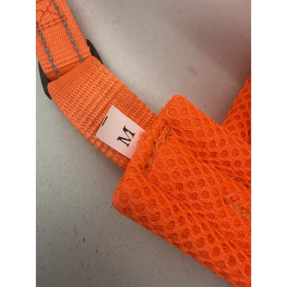 No Pull Dog Harness for Medium Dogs, Breathable Mesh Padded, Orange, Size-M read